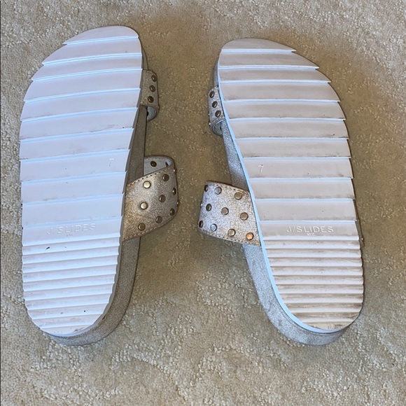 J/Slides NYC Birkenstock Metallic Studded Sandals - Picture 6 of 6